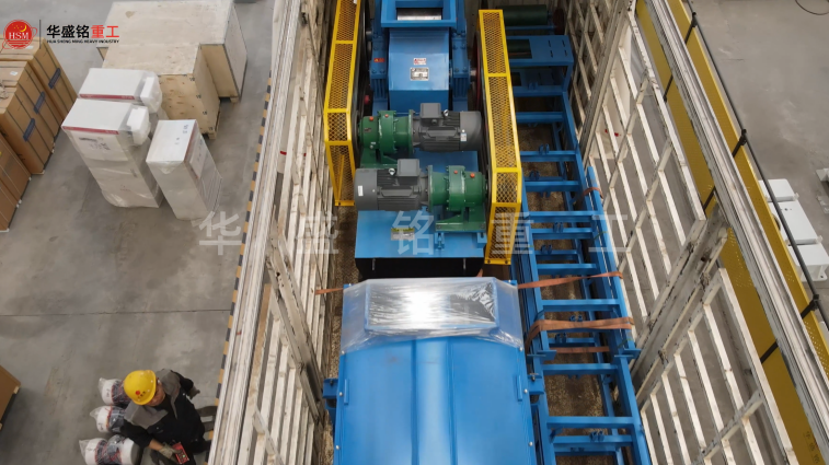 鹅卵石对辊破碎机